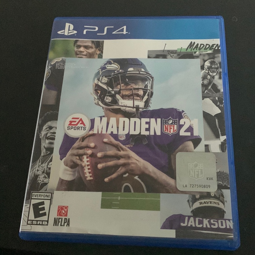 LAMAR JACKSON COVER Madden NFL 21 for PS4 LIKE NEW!
